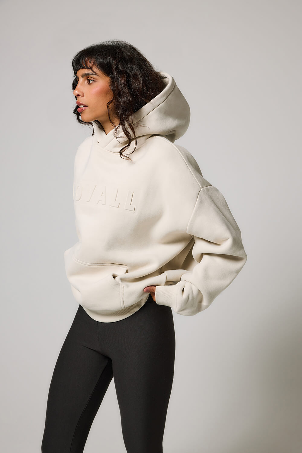 LOVALL SummitFleece Heavyweight Oversized Hoodie - Ecru