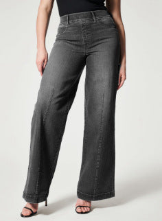 RetroGlow ThermaLuxe High-Waist Wide-Leg Jeans for Women