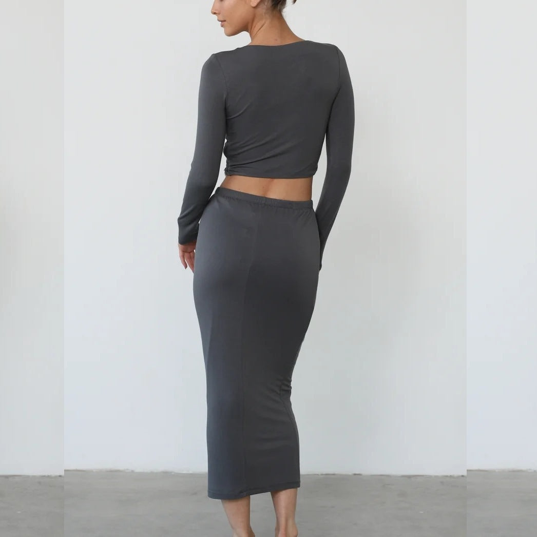 European And American Temperament Long Dress Suit