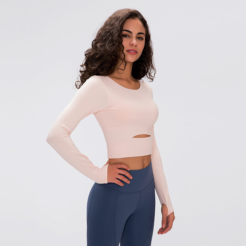 New sports long-sleeved T-shirt with chest pad
