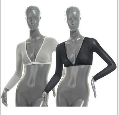 Mesh Breast Support Top With Navel Exposed