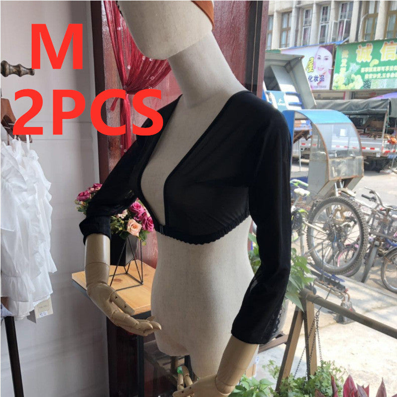Mesh Breast Support Top With Navel Exposed