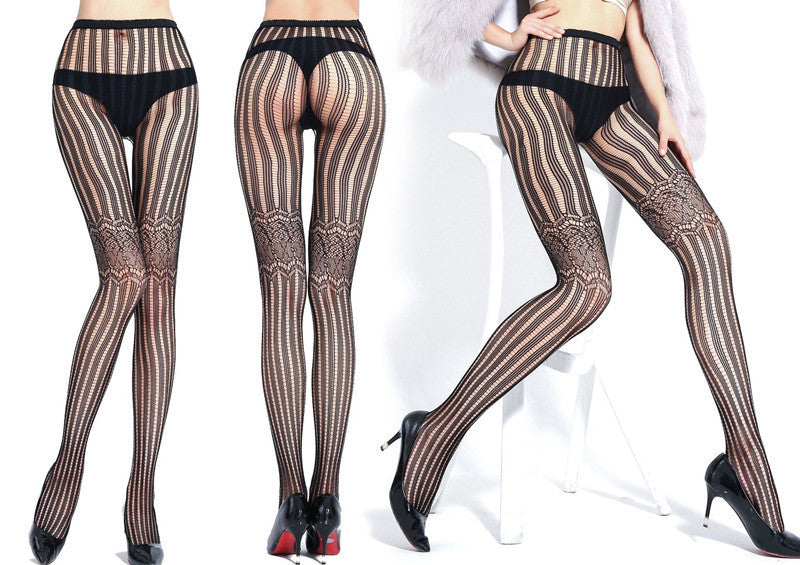 SilkLuxe Plus-Size Sheer Fishnet Pantyhose