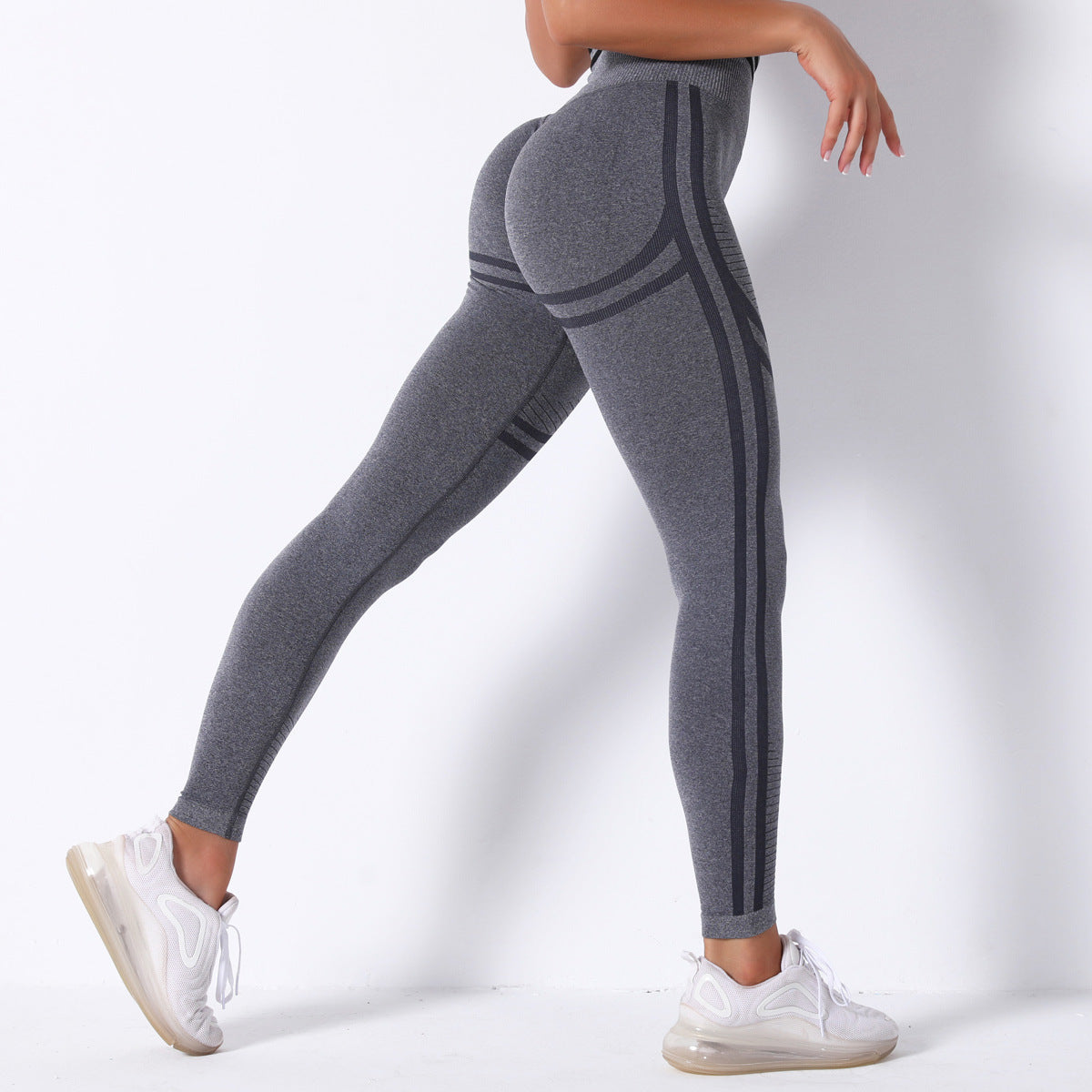 BreezeStride FlexWeave Striped Yoga & Running Pants