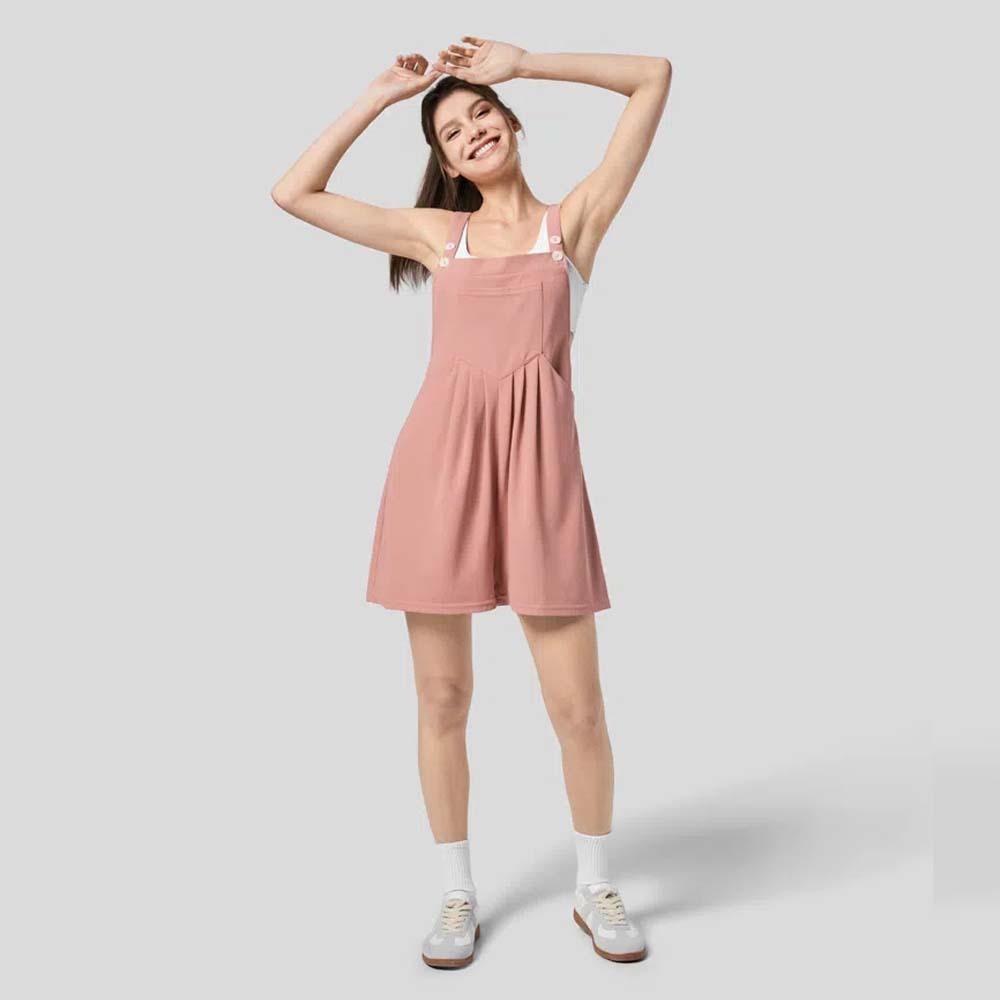 SunsetBreeze Relaxed Sleeveless Overalls for Women