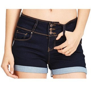 StreetLuxe Frayed High-Waist Denim Shorts for Women