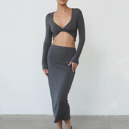 European And American Temperament Long Dress Suit