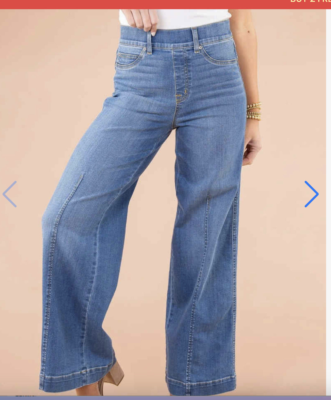 RetroGlow ThermaLuxe High-Waist Wide-Leg Jeans for Women