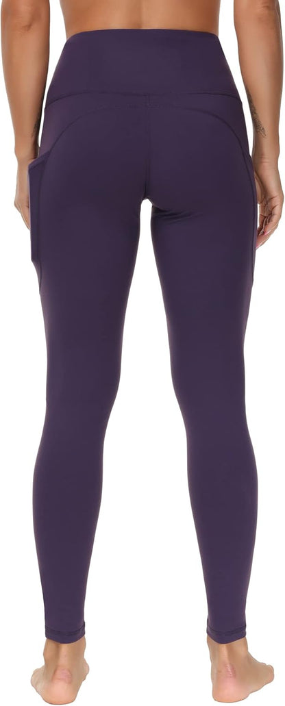 THE GYM PEOPLE Thick High Waist Yoga Pants with Pockets, Tummy Control Workout Running Yoga Leggings for Women