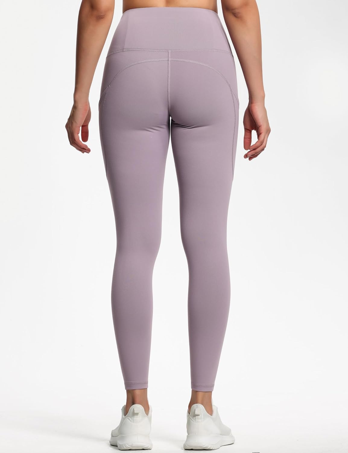 THE GYM PEOPLE Thick High Waist Yoga Pants with Pockets, Tummy Control Workout Running Yoga Leggings for Women