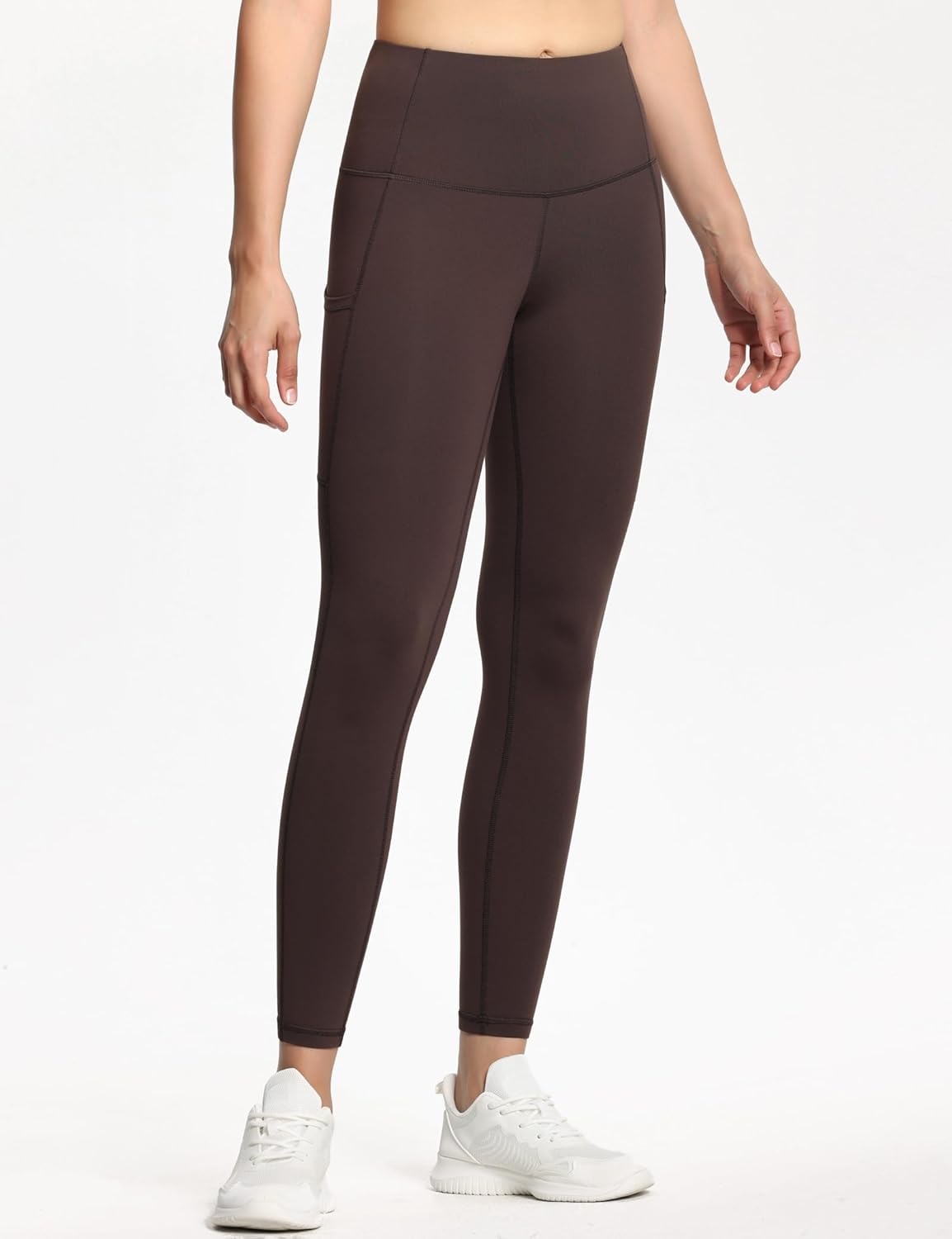 THE GYM PEOPLE Thick High Waist Yoga Pants with Pockets, Tummy Control Workout Running Yoga Leggings for Women