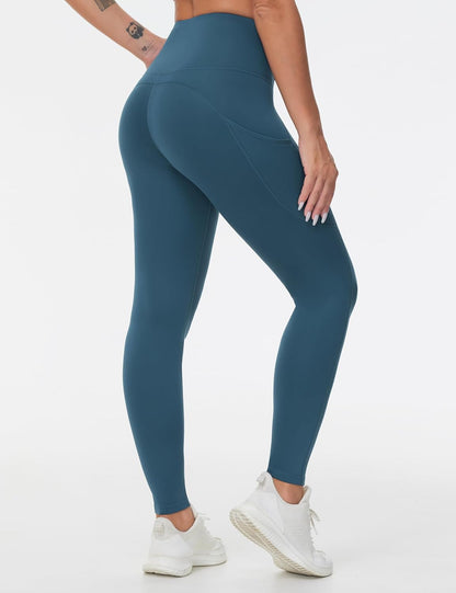THE GYM PEOPLE Thick High Waist Yoga Pants with Pockets, Tummy Control Workout Running Yoga Leggings for Women