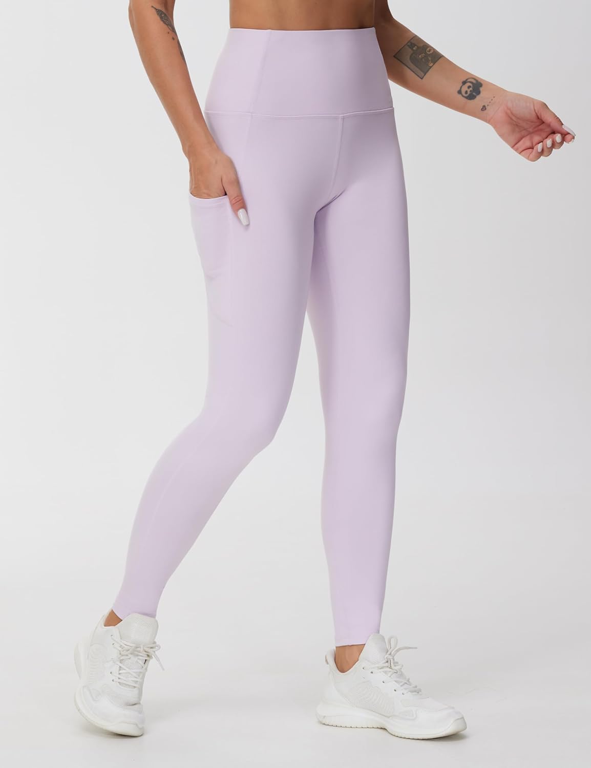 THE GYM PEOPLE Thick High Waist Yoga Pants with Pockets, Tummy Control Workout Running Yoga Leggings for Women