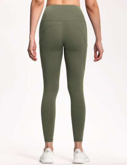 THE GYM PEOPLE Thick High Waist Yoga Pants with Pockets, Tummy Control Workout Running Yoga Leggings for Women