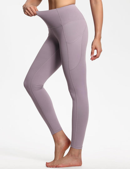 THE GYM PEOPLE Thick High Waist Yoga Pants with Pockets, Tummy Control Workout Running Yoga Leggings for Women