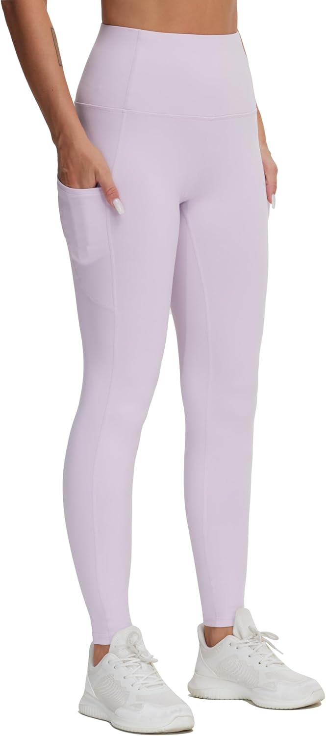THE GYM PEOPLE Thick High Waist Yoga Pants with Pockets, Tummy Control Workout Running Yoga Leggings for Women