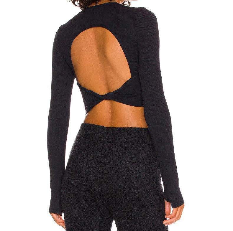 Long Sleeve Thread Yoga Belt Chest Pad