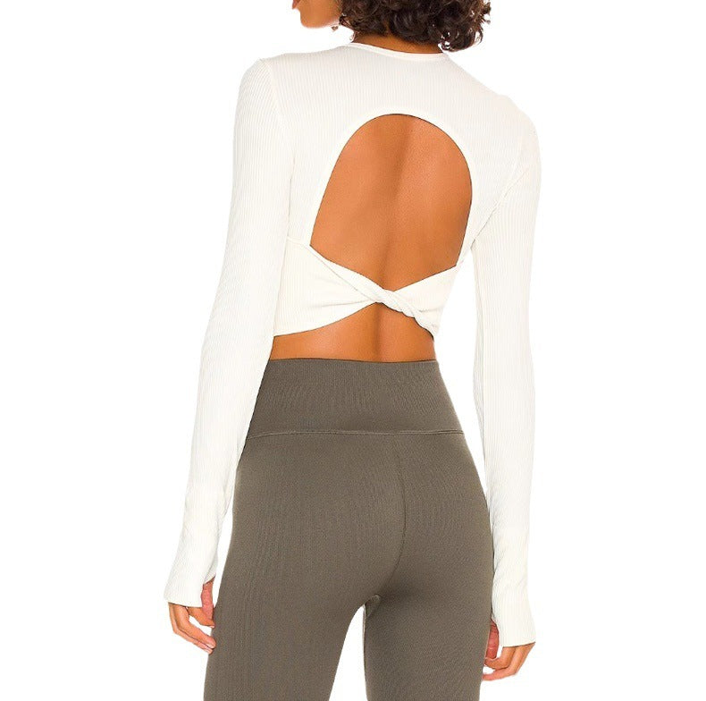 Long Sleeve Thread Yoga Belt Chest Pad