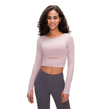 New sports long-sleeved T-shirt with chest pad