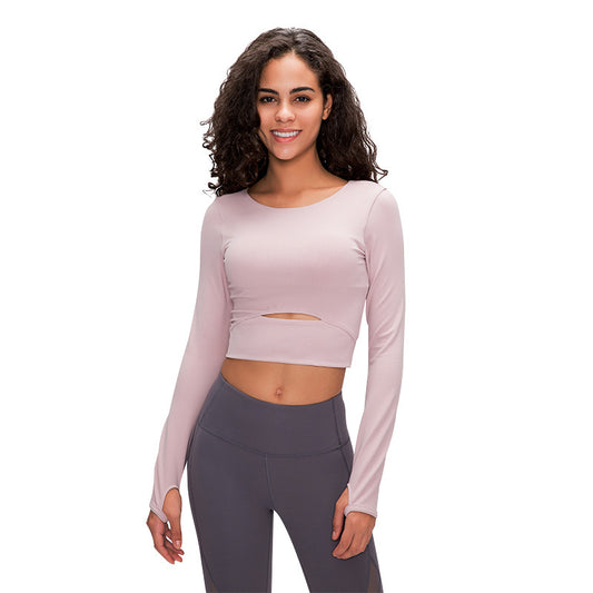 New sports long-sleeved T-shirt with chest pad