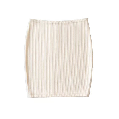 Essence Stretch-Cotton Slim Hip Skirt