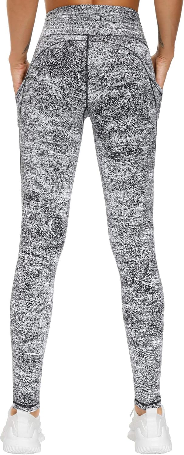 THE GYM PEOPLE Thick High Waist Yoga Pants with Pockets, Tummy Control Workout Running Yoga Leggings for Women