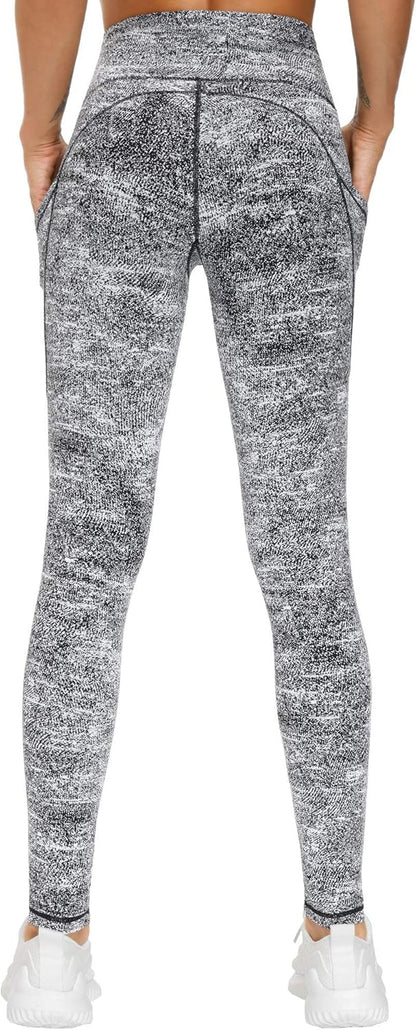 THE GYM PEOPLE Thick High Waist Yoga Pants with Pockets, Tummy Control Workout Running Yoga Leggings for Women
