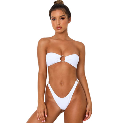 AquaVibe Adjustable Back-Buckle Wire-Free Bikini Set