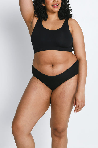 CurveEssence AirLite Cotton Midi Knickers 3-Pack – Black
