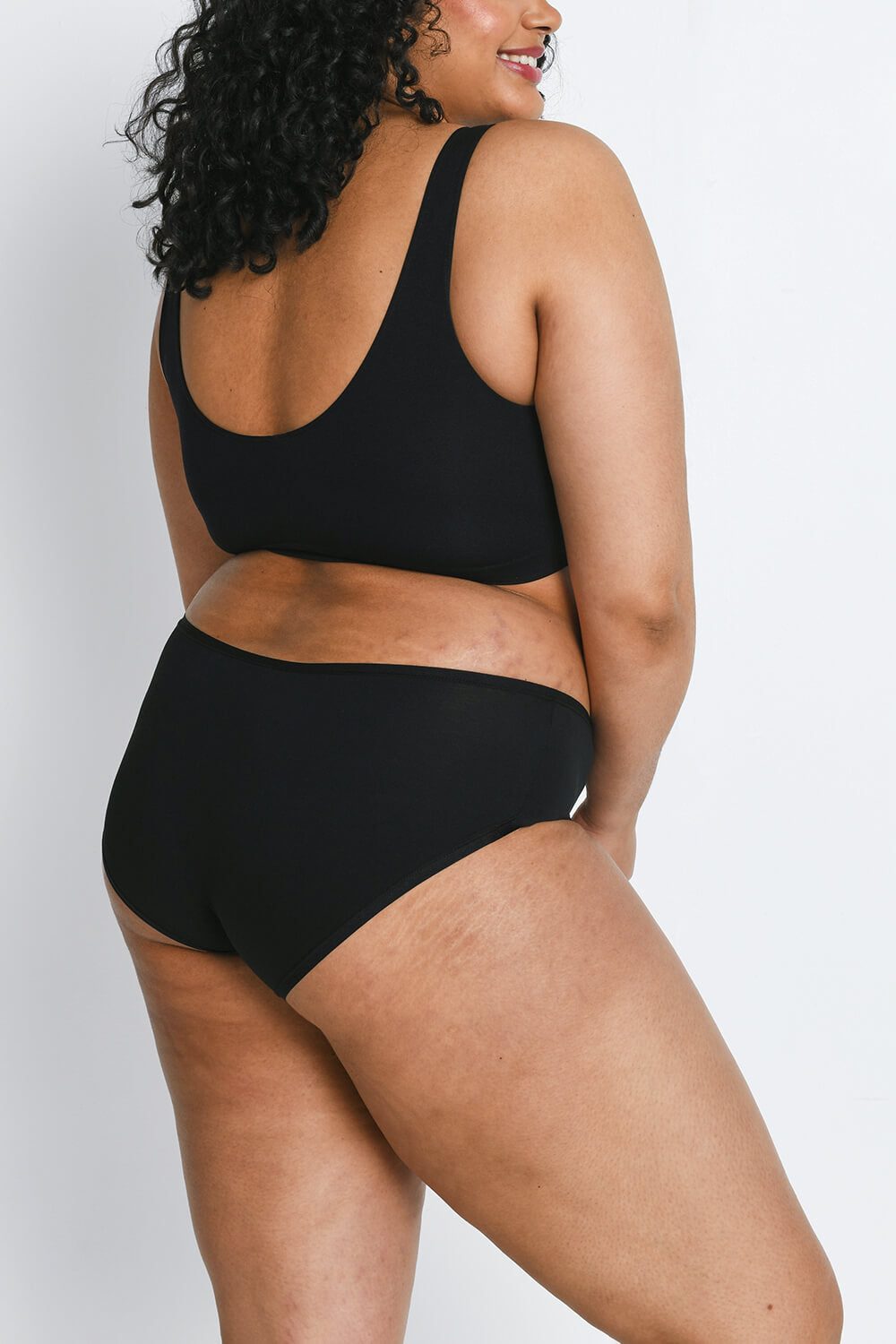 CurveEssence AirLite Cotton Midi Knickers 3-Pack – Black