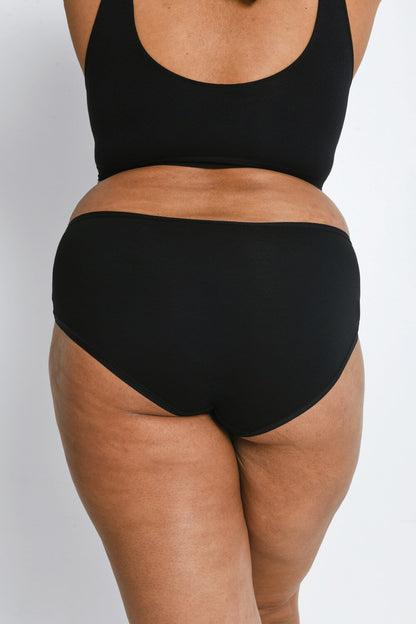 CurveEssence AirLite Cotton Midi Knickers 3-Pack – Black