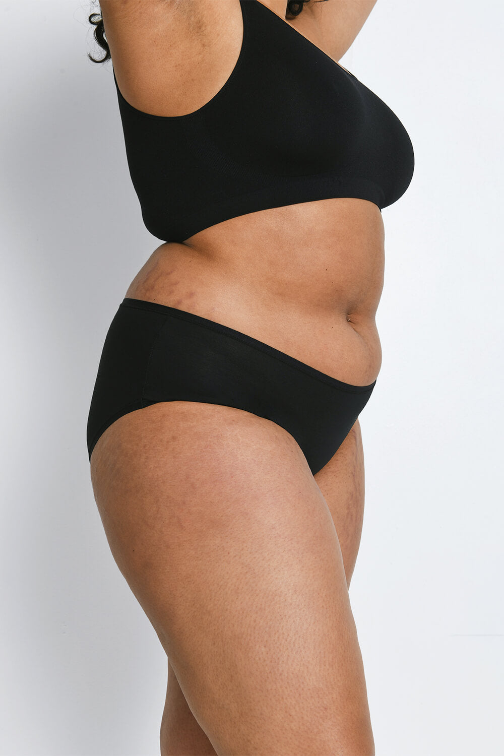 CurveEssence AirLite Cotton Midi Knickers 3-Pack – Black