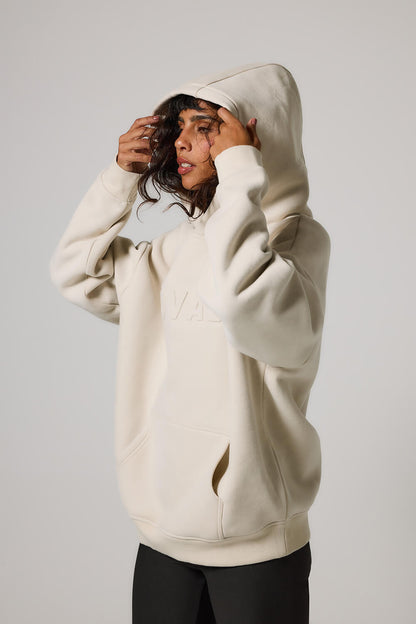 LOVALL SummitFleece Heavyweight Oversized Hoodie - Ecru
