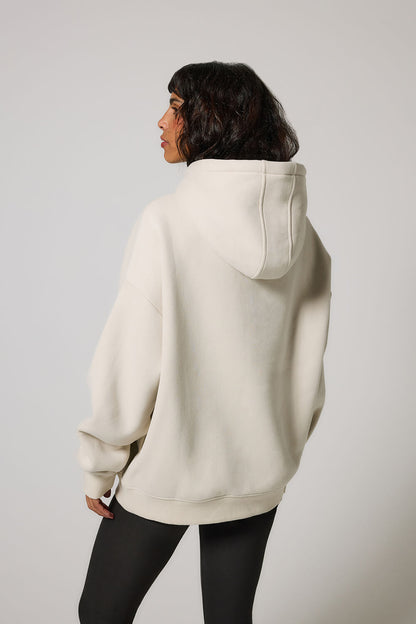 LOVALL SummitFleece Heavyweight Oversized Hoodie - Ecru