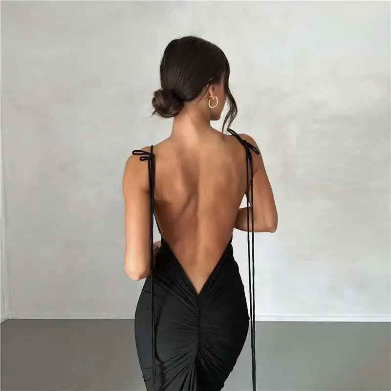 Silhouette Luxe Backless Maxi Dress