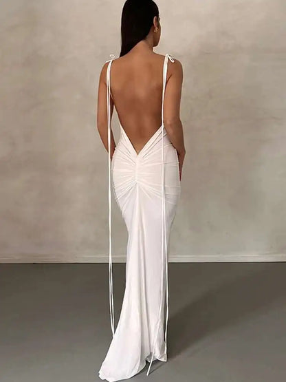 Silhouette Luxe Backless Maxi Dress