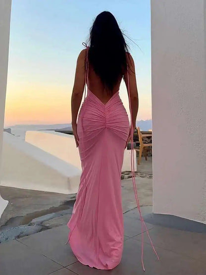 Silhouette Luxe Backless Maxi Dress