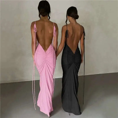 Silhouette Luxe Backless Maxi Dress