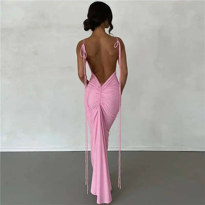 Silhouette Luxe Backless Maxi Dress