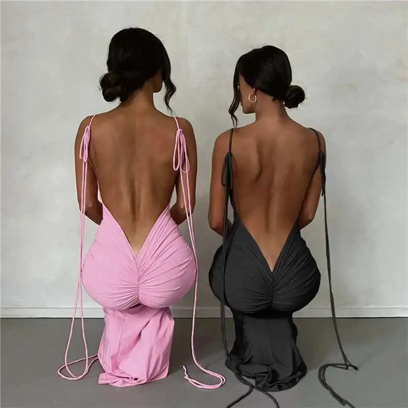 Silhouette Luxe Backless Maxi Dress