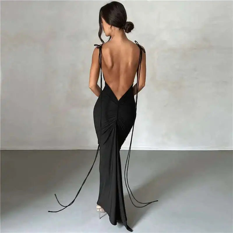 Silhouette Luxe Backless Maxi Dress