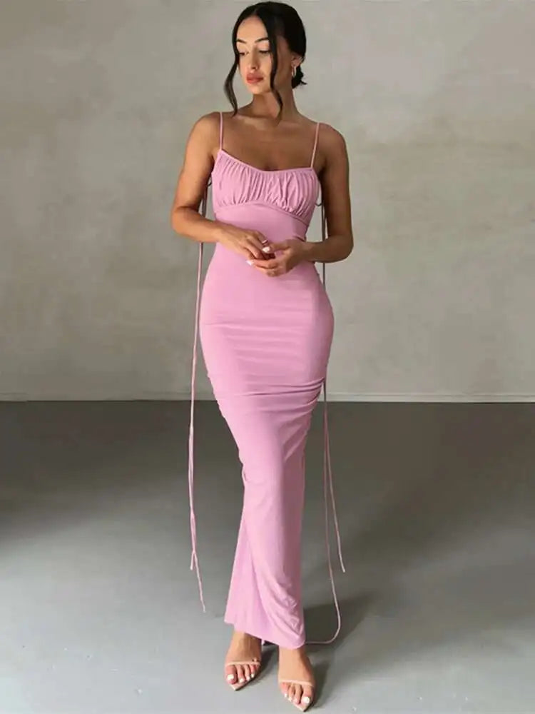 Silhouette Luxe Backless Maxi Dress