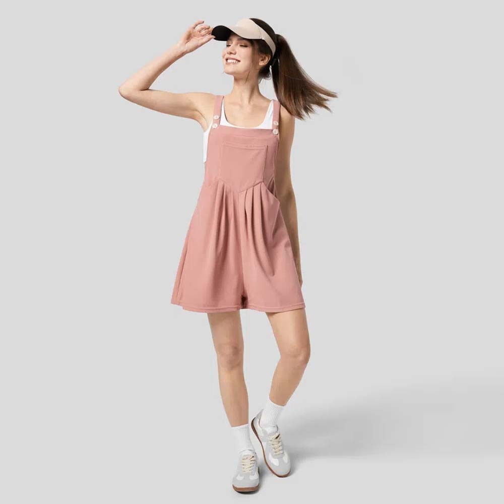 SunsetBreeze Relaxed Sleeveless Overalls for Women