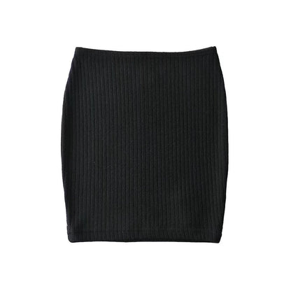 Essence Stretch-Cotton Slim Hip Skirt