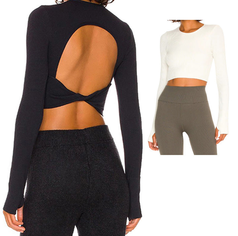 Long Sleeve Thread Yoga Belt Chest Pad