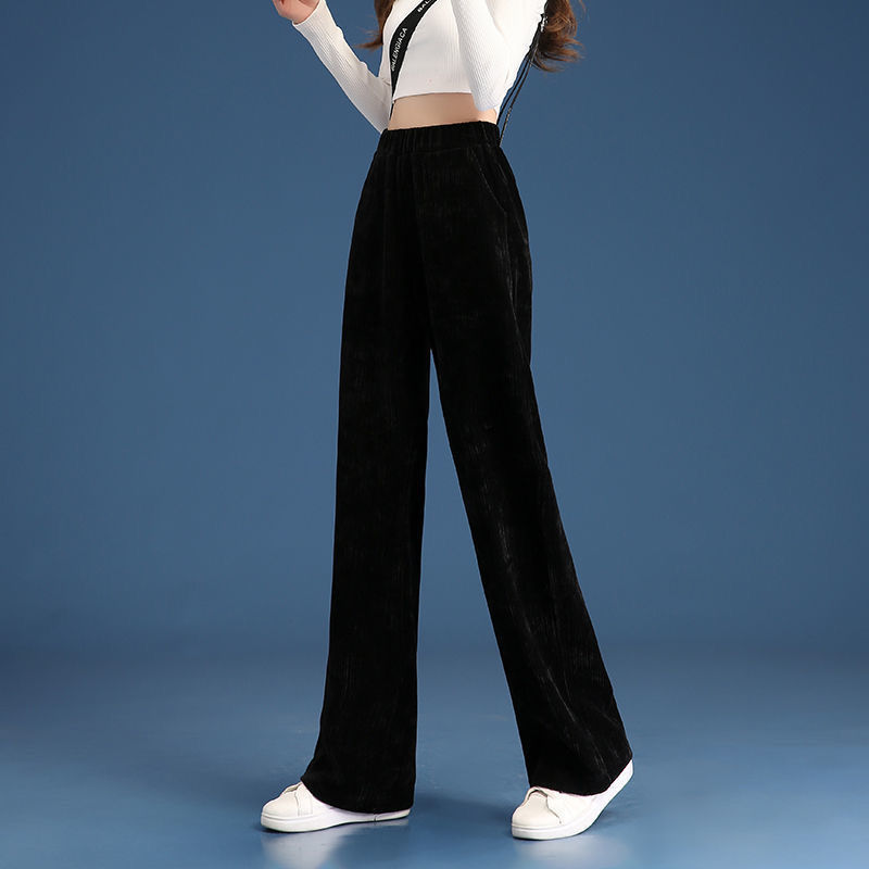 LuxeCord Elegant Cropped Wide-Leg Corduroy Trousers