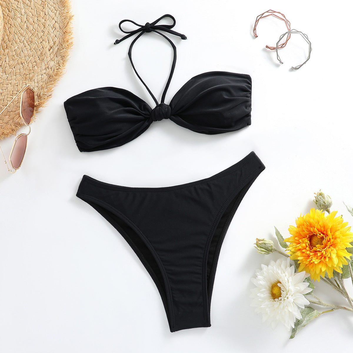 Onyx Lace-Up Swimsuit