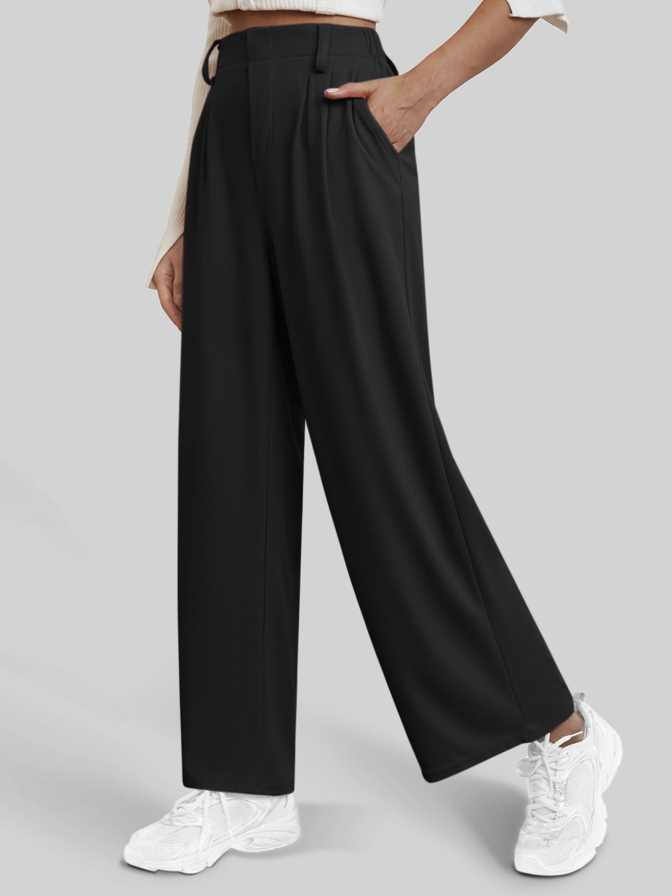UrbanFlow Cropped Wide-Leg Trousers for Women