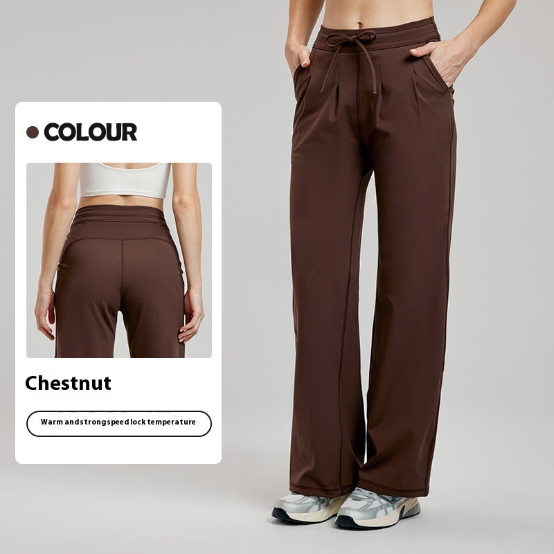 Straight Sports Female Casual Wide Leg Pants